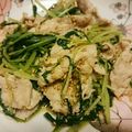 わかちま's cooksnap of when they made 豆板醤でピリ辛★水菜の豚しゃぶ.