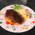 kohaku_01's cooksnap of when they made 自家製ソースのジューシーハンバーグ☆.