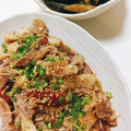 びぃちｬん's cooksnap of when they made 豚肉・えのき茸・長芋の梅果肉炒め.