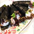 riria♪'s cooksnap of when they made ハム玉ねぎマリネ＊手巻きサラダ寿司.
