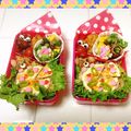 みー3姉妹の母's cooksnap of when they made キャラ弁おかず　ハムとチーズでピザデコ！.