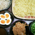 ☆くみたろう☆'s cooksnap of when they made 濃厚魚介醤油豚骨風つけ麺（サバ缶使用版）.