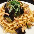 めーくんママっ's cooksnap of when they made ツナ・えのき・なすの醤油にんにくパスタ♪.