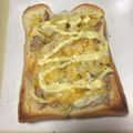 白レバー's cooksnap of when they made ❁ツナとレタスとコーンのトースト❁.