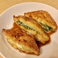クックH2YG2O☆'s cooksnap of when they made 厚揚げの大葉チーズ挟み焼き.