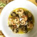 ケロんちょ's cooksnap of when they made 海老とキノコのアヒージョ.