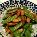 クック382TEA☆'s cooksnap of when they made スナップえんどうとベーコン炒め♪弁当にも.