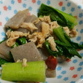 なるとら's cooksnap of when they made こんにゃくと小松菜とツナのにんにく炒め.
