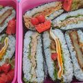 しもきゅう's cooksnap of when they made コロッケのおにぎらずdeお弁当.