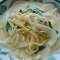 みけ２３'s cooksnap of when they made 焼そば麺代用☆時短クリームスパゲッティ.