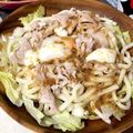 chanかな★'s cooksnap of when they made 焼き肉のタレde冷やし肉うどん♪.