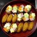 ☆ひぐま☆'s cooksnap of when they made お花満開♪お花畑おいなりさん.