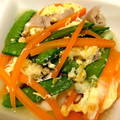 しちみママ's cooksnap of when they made 絹さやの卵とじ.