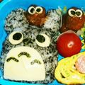 はるるんとゆうかママ's cooksnap of when they made キャラ弁 トトロと真っ黒くろすけ.