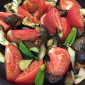 えどちゃ's cooksnap of when they made 茄子とオクラトマトの揚げ出し.