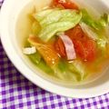 ふたごゆき's cooksnap of when they made 『ザクザク』レタスの＊BLTスープ＊.