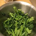 夏目隕石's cooksnap of when they made かぶの葉のごま和え.