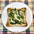 にきけん's cooksnap of when they made ほうれん草と鮭フレのトースト.