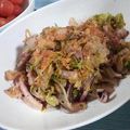 ayaka's cooksnap of when they made 烏賊げそと白菜のピリ辛オイスター。.