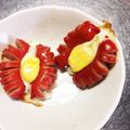 chamamaz's cooksnap of when they made お弁当に。うずらと赤ウインナーでお花。.
