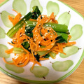 こしじ's cooksnap of when they made 小松菜と人参◎ゴマ和え.
