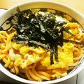ま‎⑅⃝り's cooksnap of when they made ふわふわ卵のせ！焼きキムチうどん.