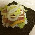 ゆんこたろう's cooksnap of when they made 厚切りエッグベーコンおにぎらず.