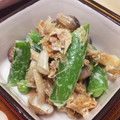 mecomeshi's cooksnap of when they made 簡単☆スナップエンドウのマヨかつお和え.