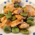 aoao1122's cooksnap of when they made 鶏と空豆のマヨ炒め.
