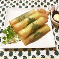 ゆにこーん☆'s cooksnap of when they made 鶏ササミの梅しそチーズ春巻き.
