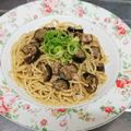 もぐ・ω・くま's cooksnap of when they made ツナ・えのき・なすの醤油にんにくパスタ♪.