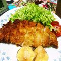 ♡のんちゃ♡♡'s cooksnap of when they made フライパンで、簡単『とんかつ』.