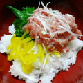 kaz～kaz～⭐'s cooksnap of when they made たくあん入りのねぎとろ丼♡お酒の〆にも.
