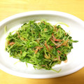 ケロんちょ's cooksnap of when they made 瞬殺!!つまみ菜と桜海老の中華風炒め.