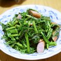 よっしー食堂's cooksnap of when they made 春菊とにんにくのオリーブオイル炒め.