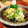 kaokaofood's cooksnap of when they made しらすとパクチーの卵炒め.