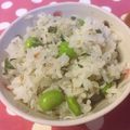 ゆいまーるん's cooksnap of when they made 子供がだいすき！！絶品枝豆ご飯.