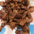 さとあり！'s cooksnap of when they made 焼肉用豚バラで生姜焼き.