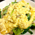 kawaramono's cooksnap of when they made 豚こま小松菜とろふわ卵あん♪.