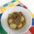 ♪makipan's cooksnap of when they made 味噌バターが絶妙！里芋とひき肉の煮物.