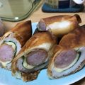 uiuiiii's cooksnap of when they made ちくわの春巻きチーズウィンナー大葉で簡単.