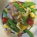 yobibaa's cooksnap of when they made 簡単！スナップエンドウとベーコンの卵炒め.