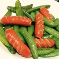 なむい's cooksnap of when they made スナックエンドウの塩炒め.