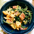 eritokage's cooksnap of when they made 水菜とベーコンと卵のオイスター炒め.