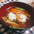 ◎ドラちゃん◎'s cooksnap of when they made 生姜ポカポカ♡つみれと人参のさっと煮.