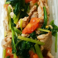 はな☆りん's cooksnap of when they made 栄養満点。豚小間とほうれん草のトマト炒め.