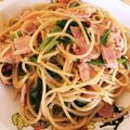 grcrwy's cooksnap of when they made ベーコンとほうれん草の和風パスタ.