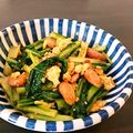 のみのみ。's cooksnap of when they made 小松菜とウインナーの炒り卵☆ポン酢炒め.