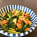 のみのみ。's cooksnap of when they made 小松菜とウインナーの炒り卵☆ポン酢炒め.