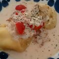 kuminnie's cooksnap of when they made ラビオリの軽いトマトクリームソース.